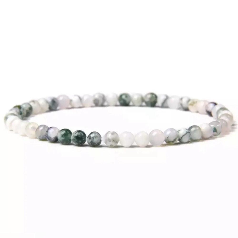 Tree Stripe Agate Bracelet